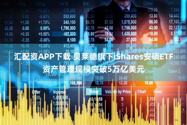 汇配资APP下载 贝莱德旗下iShares安硕ETF资产管理规模突破5万亿美元