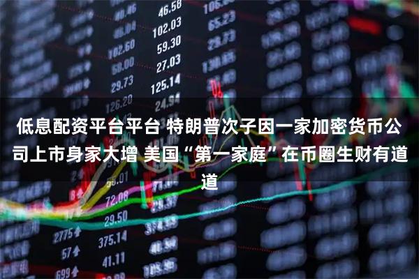 低息配资平台平台 特朗普次子因一家加密货币公司上市身家大增 美国“第一家庭”在币圈生财有道